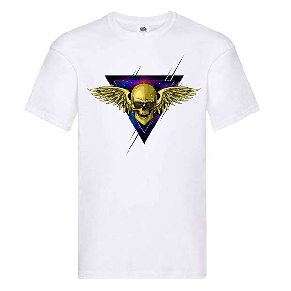 T-shirt homme personnalisé manches courtes , 100% coton 145grs , motif skull angel