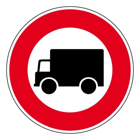 Panneau de circulation interdit camion , prix degressif