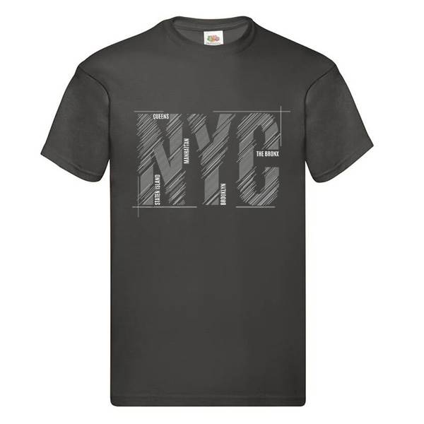 T-shirt homme personnalisé manches courtes , 100% coton 145grs , motif NYC design