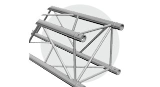 Structure Truss 4 tubes