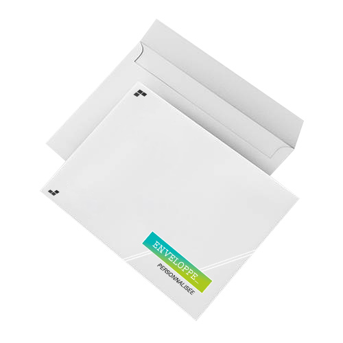 Enveloppe C5 adhésive personnalisée  sans fenêtre, 90g 16x23cm , à partir de 10 unités