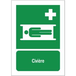 Panneau de sécurité  premiers secours civiere , prix degressif