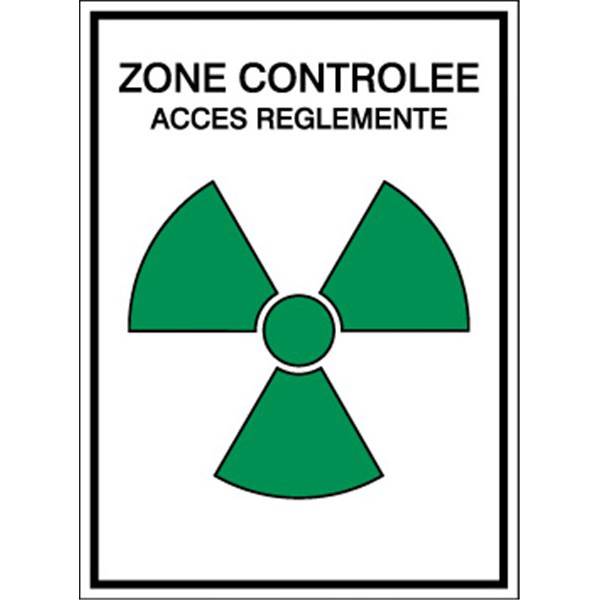 Panneau de sécurité radioactivité zone controlée , prix degressif