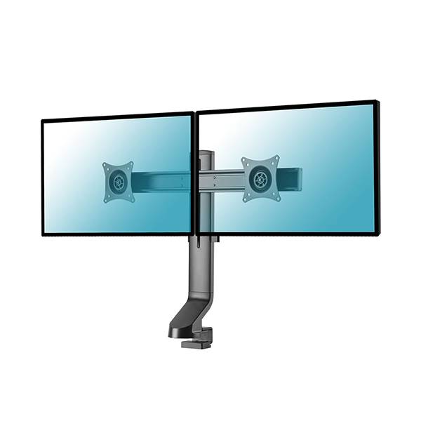 Support de bureau 2 ecrans PC de 17 à 32 pouces , orientable, inclinable et pivotant , installation bord de table ou au travers