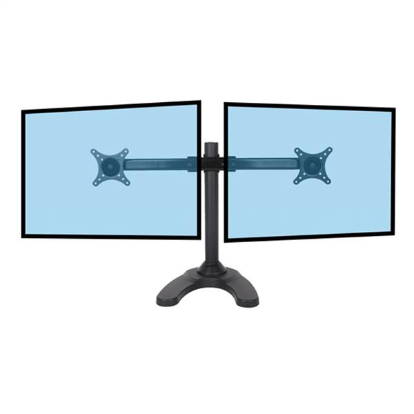 Support ecran PC pour  2 moniteurs de 13 à 24 pouces, bras incurvé 