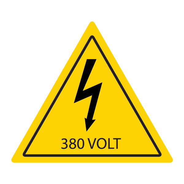 Panneau de sécurité courant electrique 380 volts, prix degressif