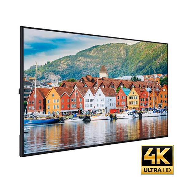 Ecran video professionnel 65 pouces ultra fin , UHD 4K,  24h / 7 jours , portrait ou paysage