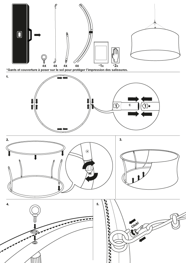 Instructions d emontage enseigne suspendue textile