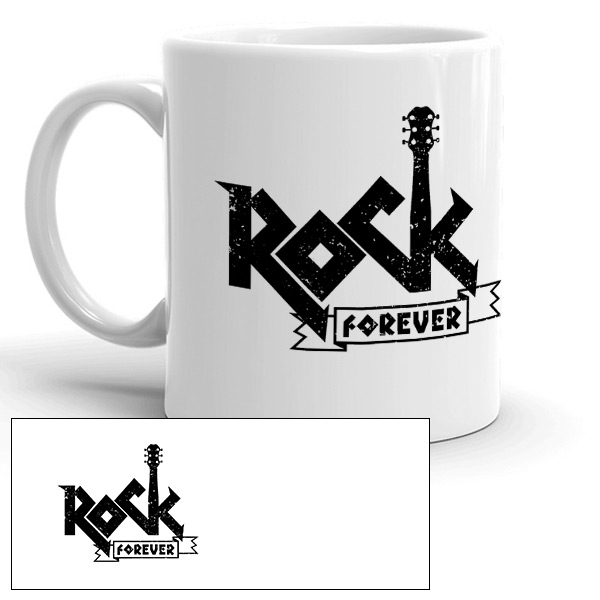 Mug personnalisé motif  Rock forever