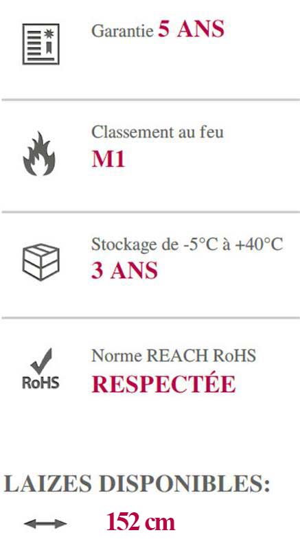 Laize vitrophanie formes points dégressifs