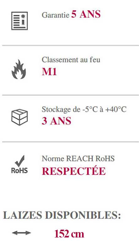 Laize vitrophanie formes points dégressifs