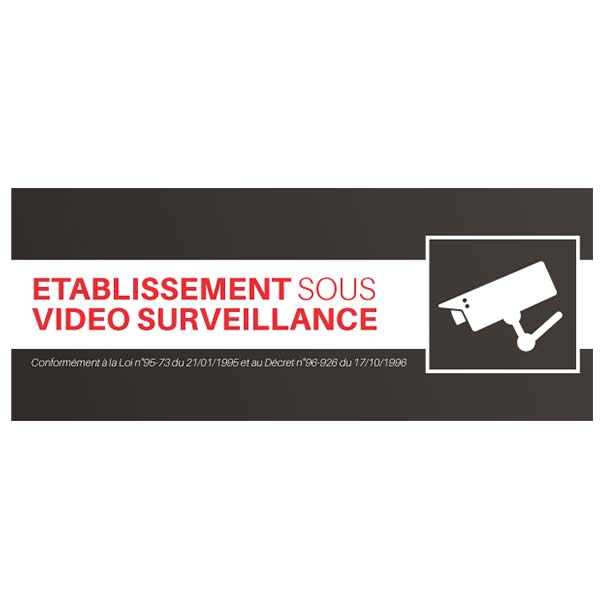 Panneau Établissement Vidéosurveillance Personnalisable