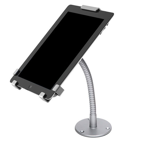 Support anti-vol tablette tactile 7 pouces avec bras flexible sur table