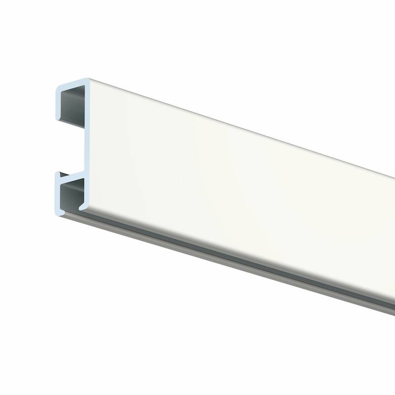 Cimaise rail aluminium blanc Click-rail, longueur 2 m