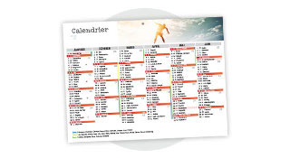 Calendrier de banque personnalis 