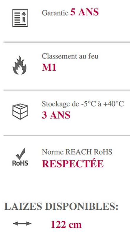 Laize vitrophanie formes points dégressifs