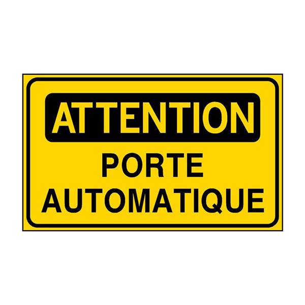 Panneau de securite porte automatique, prix degressif