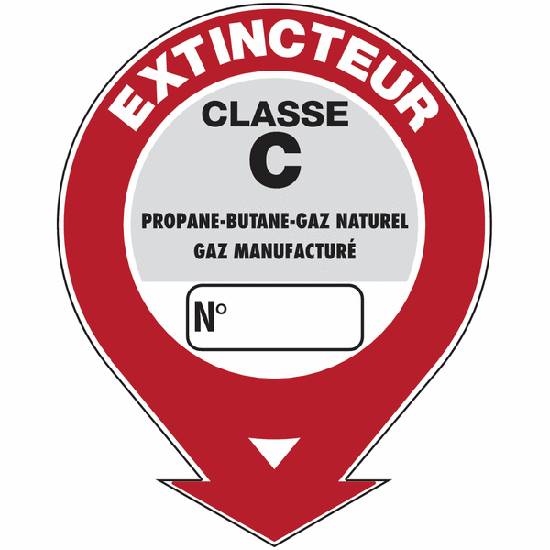 Panneau de securite incendie extincteur classe   C, prix degressif