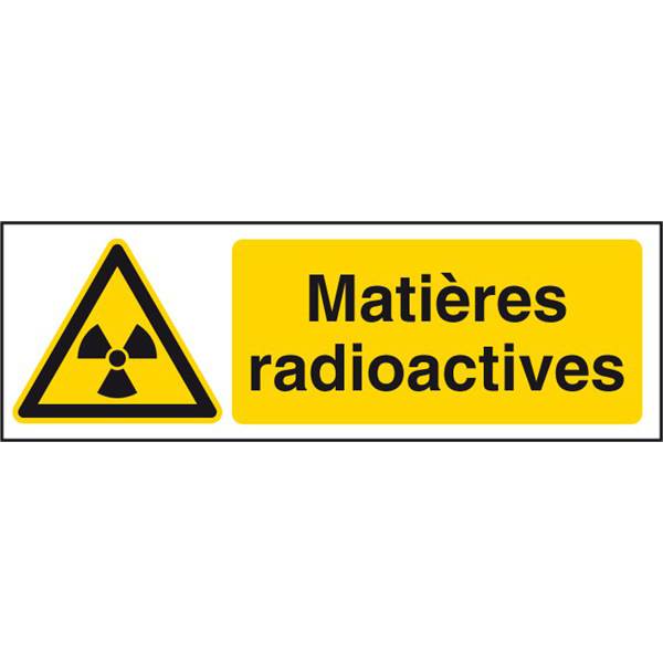 Panneau de securite danger marieres radioactives , prix degressif