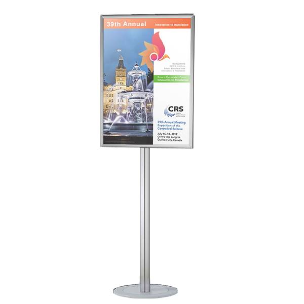 Totem publicitaire interieur  sur pied et affiche 700 x 1000 mm