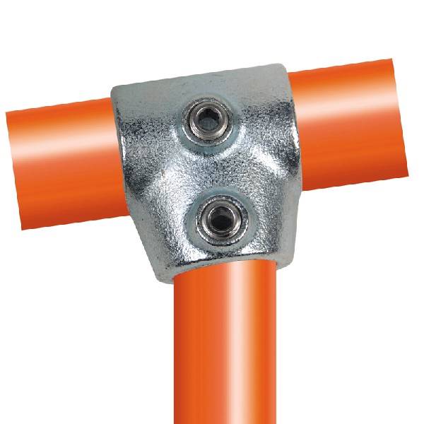 Raccord tubulaire Fitclamp T court incliné 0-11° pour tube de  34 mm