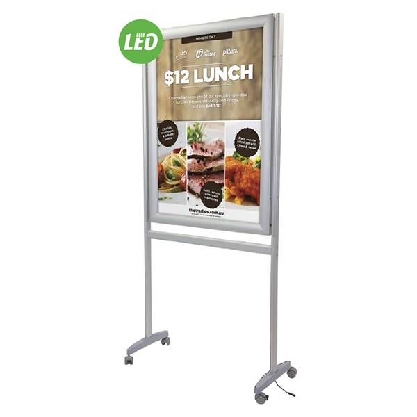 Totem publicitaire interieur  sur roulettes 700 x 1000mm