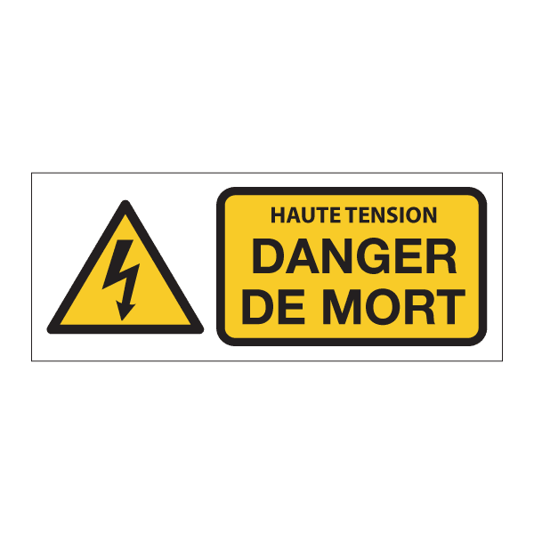 Panneau de sécurité  haute tension , prix degressif