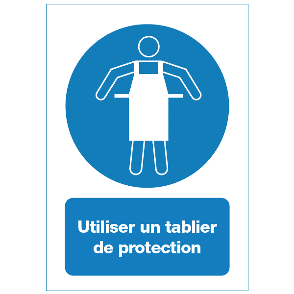 Panneau de sécurité utiliser un tablier de protection, prix dégressif