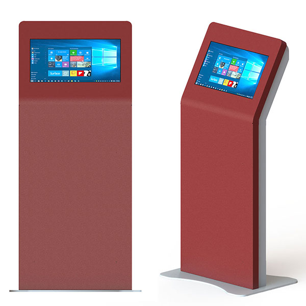 Borne vidéo tactile rouge paysage 17, 19, 22 et 24 pouces PCAP Touch, 24h/7j