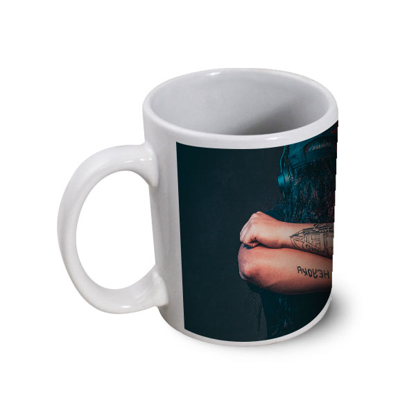 Mug publicitaire personnalisé ceramique blanc impression couleur panoramique