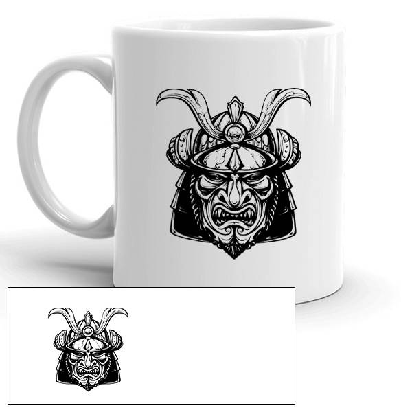 Mug personnalisé motif Samourai head