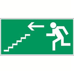 Panneau de sécurité  evacuation escalier descendant gauche, prix degressif