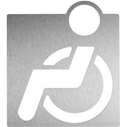 Plaque de porte pictogramme decoupé alu brossé picto handicapé