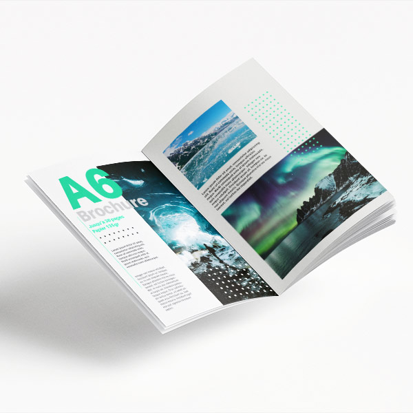 Brochure publicitaire A6 , 20 pages et papier 135g 