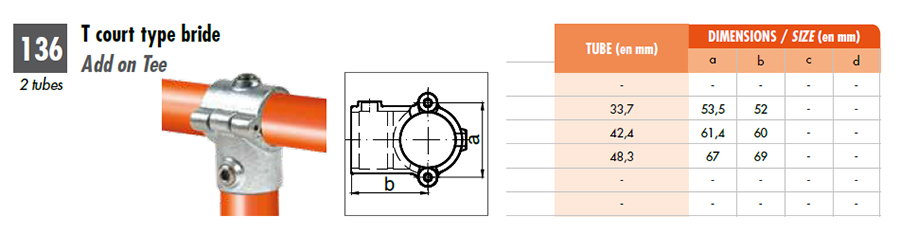 raccord tubulaire pour structure tubulaire