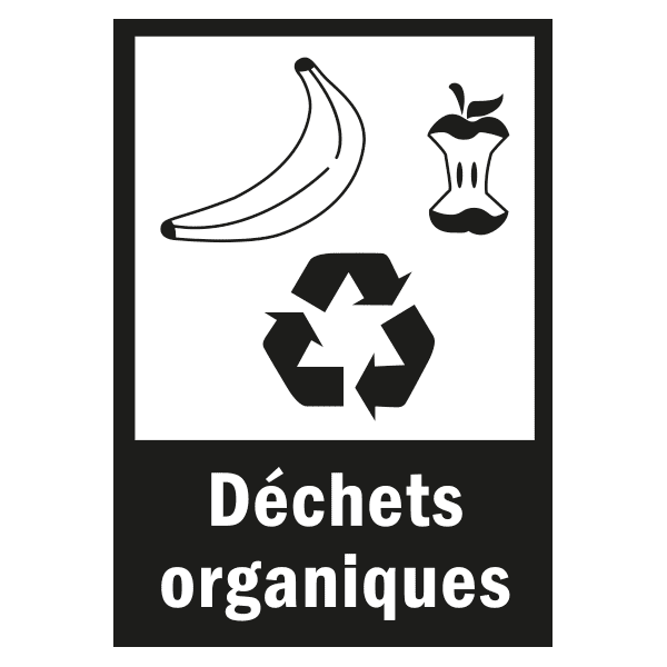 Panneau tri sélectif poubelle déchets organiques, prix dégressif