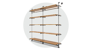 Etagere tubulaire