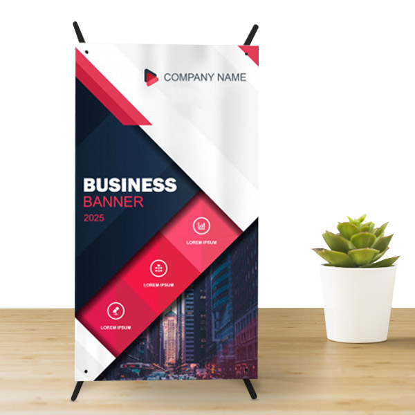 Mini X-Banner personnalisé pour comptoir format 22 x 40 cm