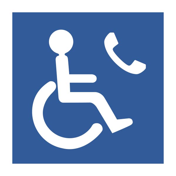 Panneau de sécurité téléphone pour handicapés , prix degressif