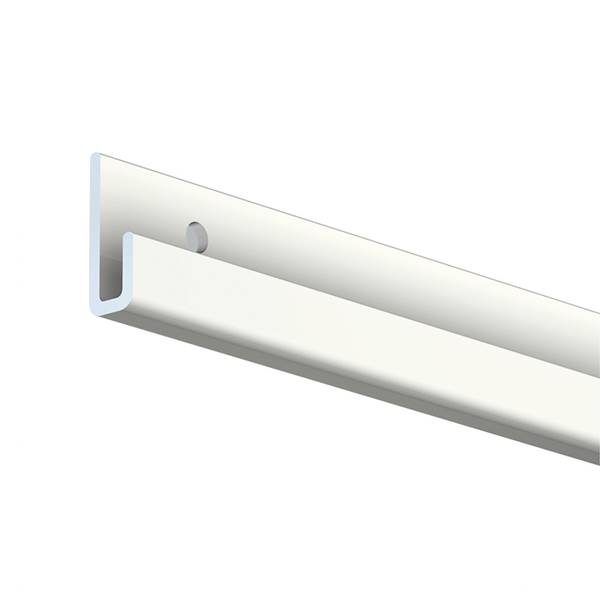 Cimaise J-rail aluminium blanc , longueur 2 m