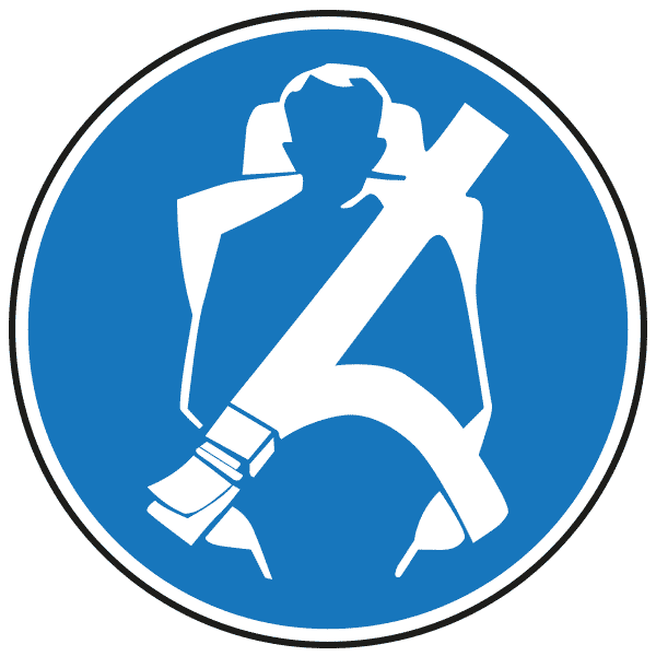 Panneau de sécurité bleu ceinture obligatoire, prix dégressif
