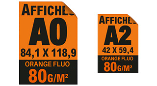 Affiche fluo orange