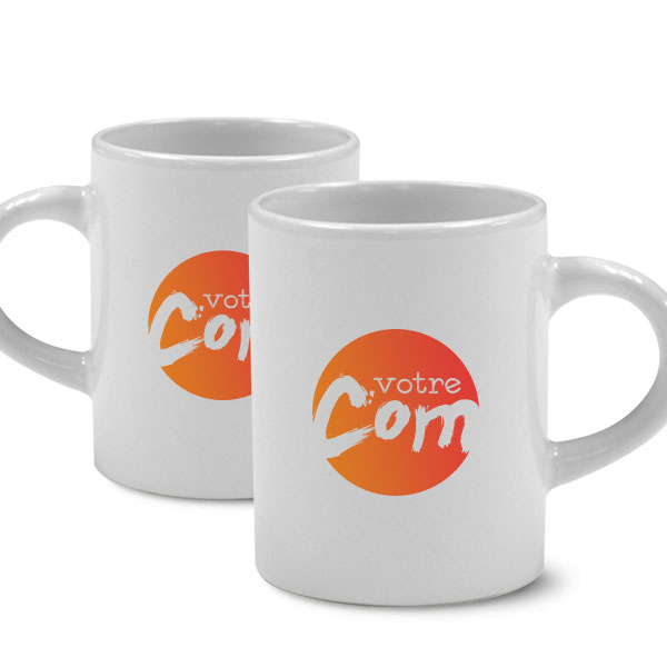 Mug publicitaire expresso personnalisé impression couleur 2 faces