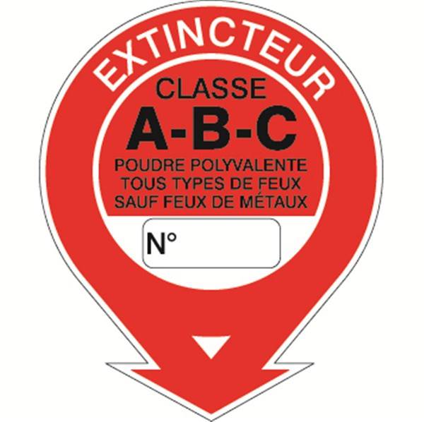 Panneau de sécurité extincteur classe ABC, prix degressif