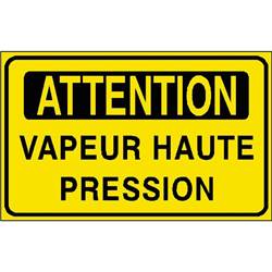 Panneau de sécurité  attention vapeur, prix degressif