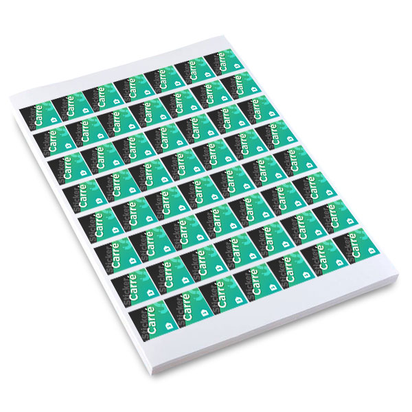 Stickers personnalisés carrés intérieurs 20 x 20 mm