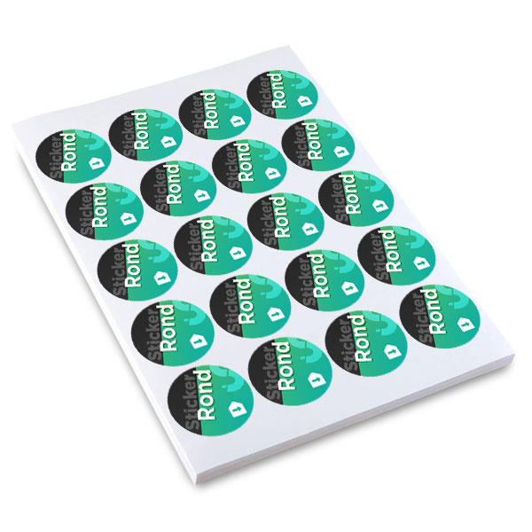 Stickers adhésifs ronds intérieurs diamètre 50 mm