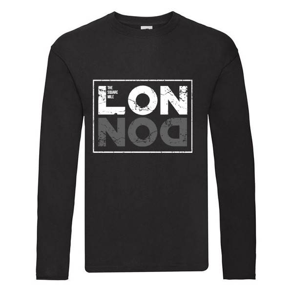 T-shirt homme personnalisé manches longues, 100% coton 145grs , motif  London city