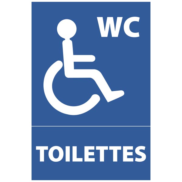 Panneau de sécurité toilettes handicapés , prix degressif