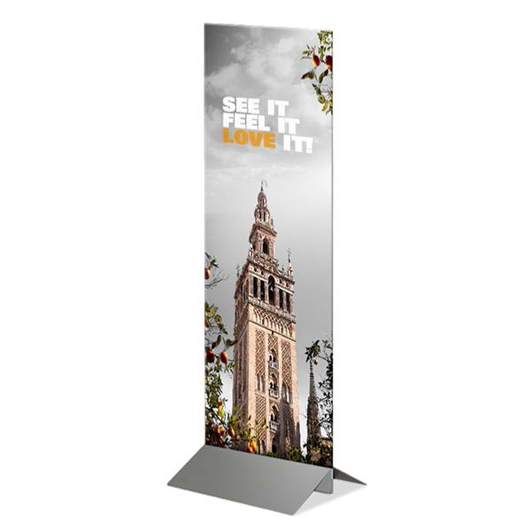 Socle pour totem publicitaire base acier 500 mm